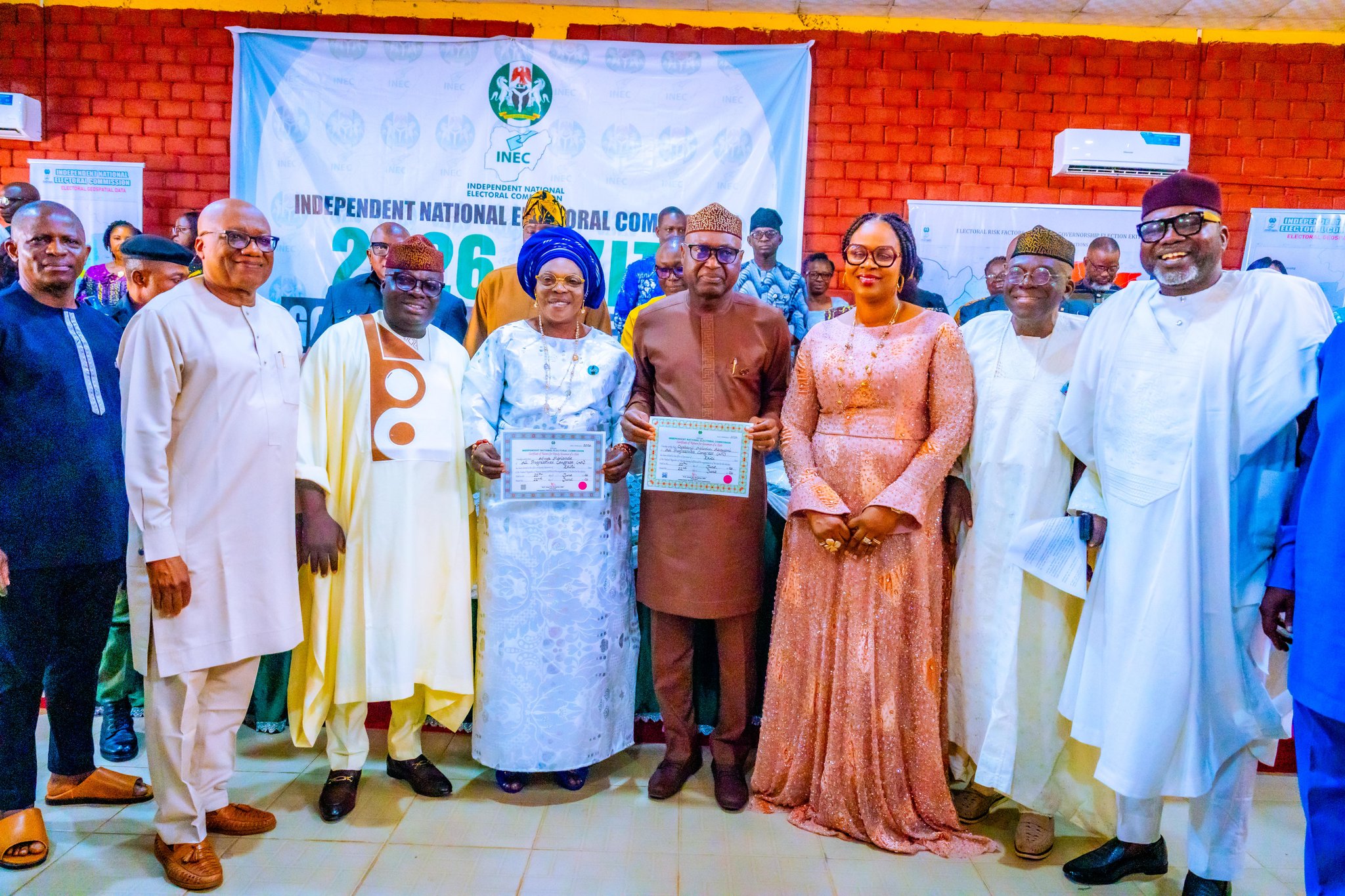 Ekiti Guber: INEC Presents Certificates Of Return To Oyebanji, Deputy