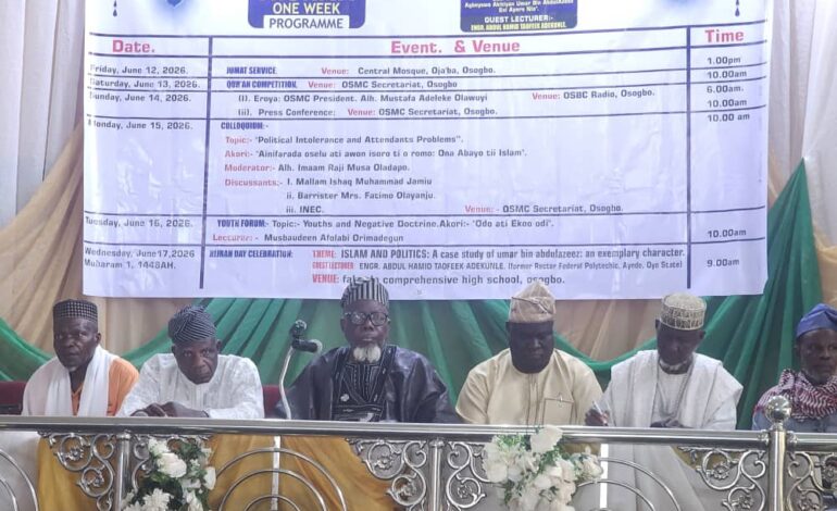 August 15: Osun Muslim Community Urges Voters to Choose Competence Over Religion